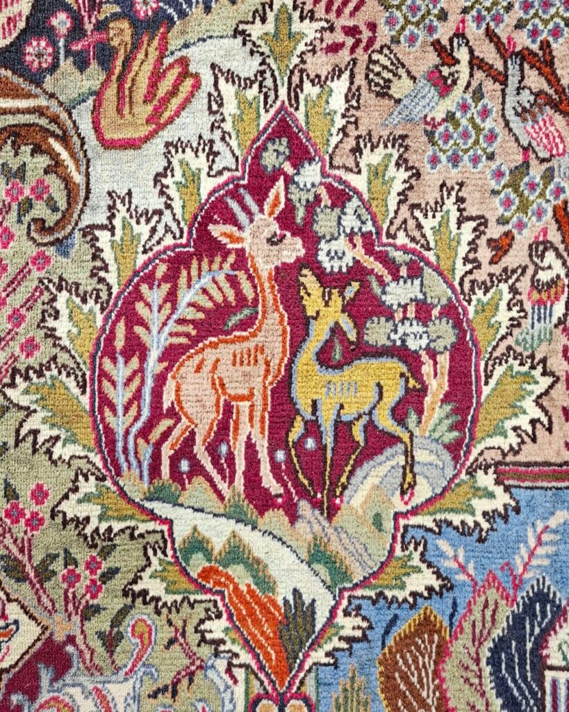 Deer-Motif-in-Kashmar-Persian-carpets