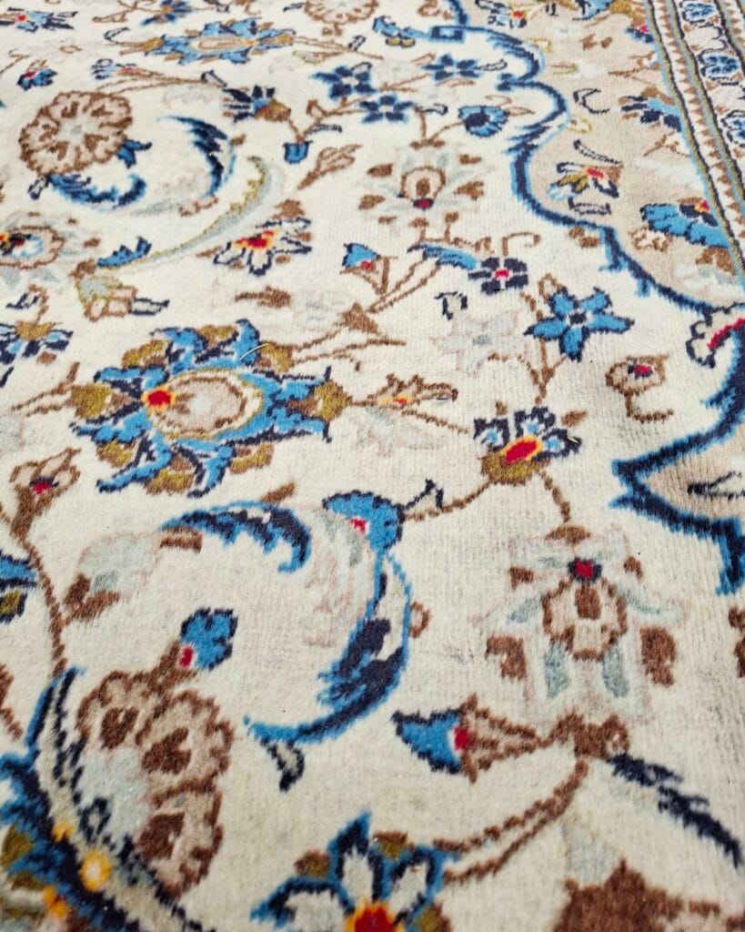 1096-Preloved-Mianfarsh-3.5-x-2.5-Handknotted-Ardakan-carpet-in-Cream