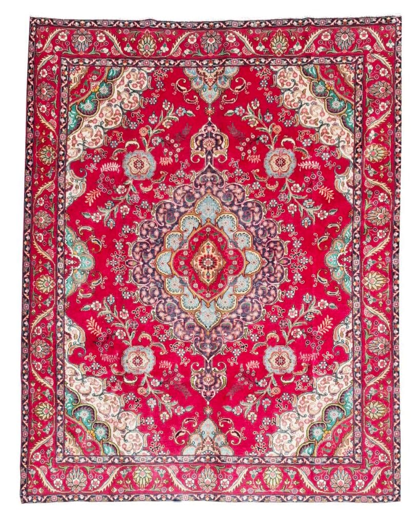 317 Vintage Ghali 3.77 x 2.94m Handknotted Tabriz carpet