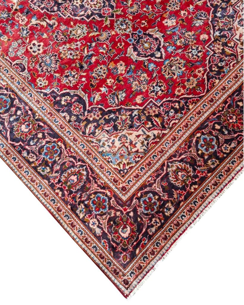 persian carpet soft red kashan corner