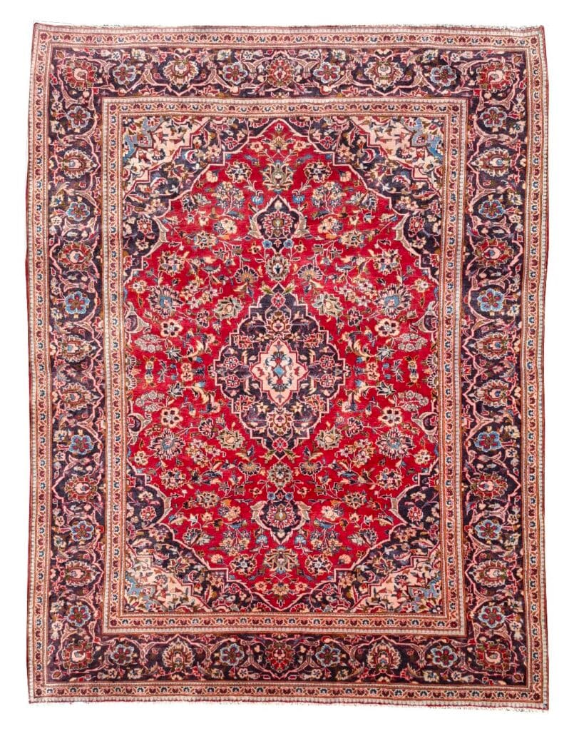 persian carpet soft red kashan full image