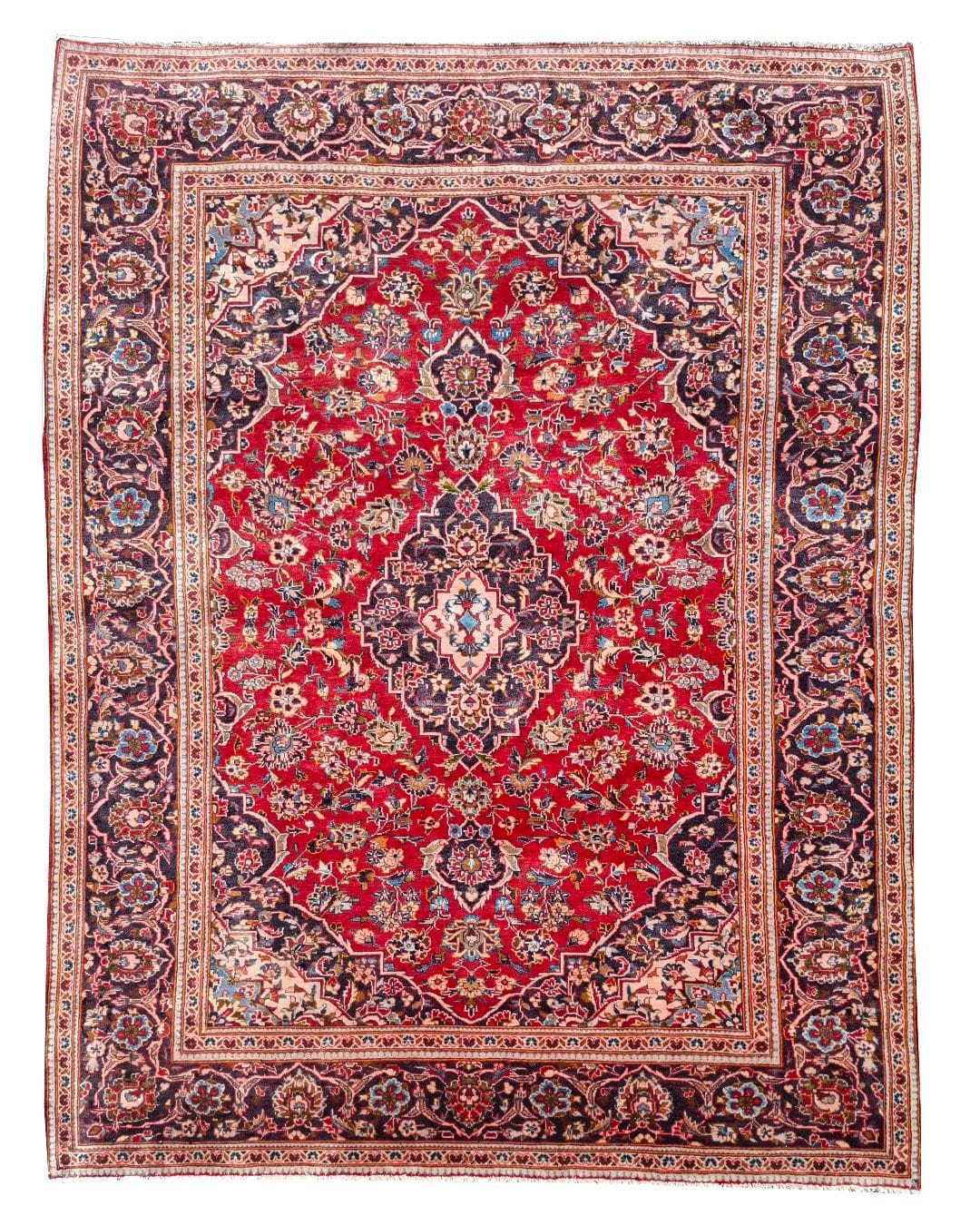 612A Soft Red Kashan Persian Carpet 3 x 2